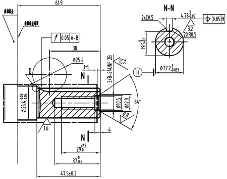 Silnik Rato RV170-B wał pionowy 22.2 mm / 62 mm