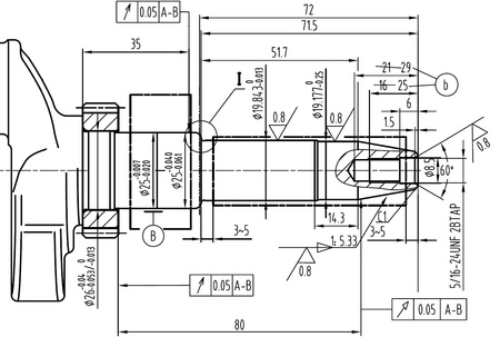 Silnik Rato R210 wał poziomy stożek 20 mm / 70 mm