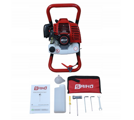 SAIKO SW52 WIERTNICA ŚWIDER SPALINOWY DO GLEBY GLEBOWY DO ZIEMI 2.4 KM + 3 WIERTŁA GRATIS - SAIKO SW52 - FASHION GARDEN - OFICJALNY DYSTRYBUTOR