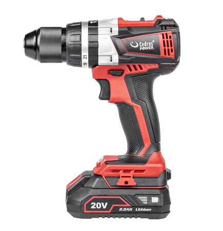 Wiertarko–wkrętarka udarowa z baterią i ładowarką w walizce Cedrus CEDHD58LI-SET